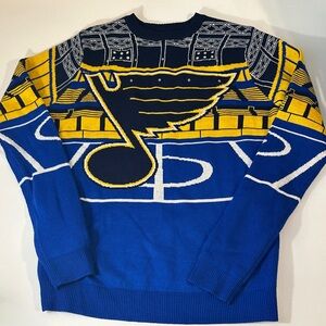 RARE!!! NHL ST. LOUIS BLUES AUTHENTIC HOLIDAY LIGHT UP SWEATER